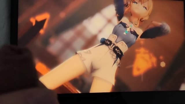 原神琴装着震动器裸舞